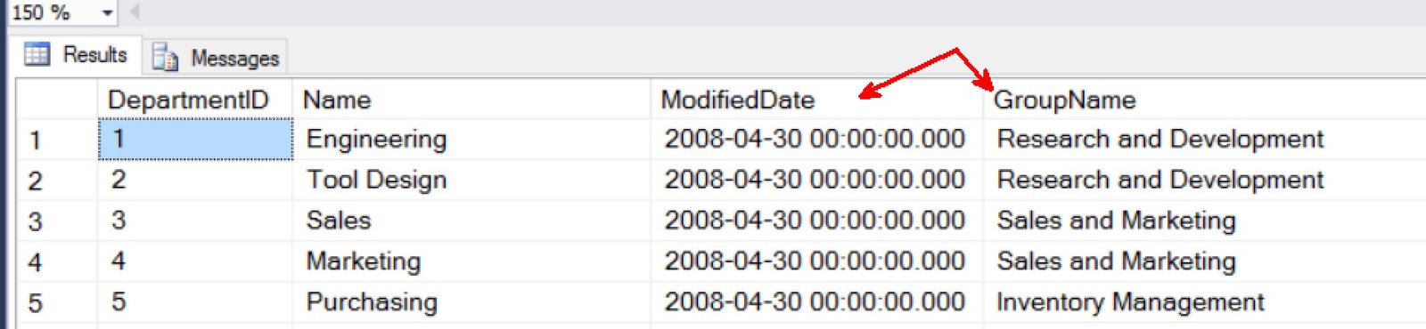 SQL SERVER - SSMS Trick - Switching Columns in Grid Output switch-columns-02 